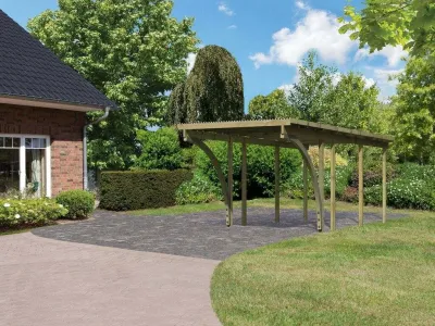 Carport Einzelcarport 2 ECO inkl. 2 Einfahrtsbögen Produktbild #1