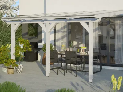 Terrassenüberdachung Andria weiß Produktbild #1