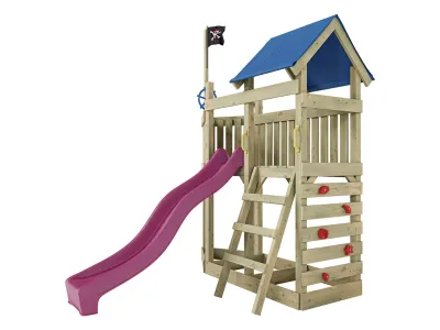 Spielturm Pirat Captain Snappy KDI inkl. Rutsche pink Produktbild #5