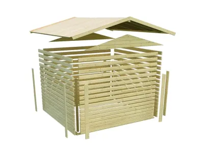 Gartenhaus Theres 3 28 mm terragrau Produktbild #7