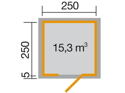 Gartenhaus Designhaus wekaLine 413 Gr. 1 45 mm anthrazit Produktbild #2