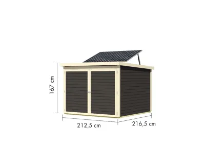 Fahrradgarage 4 19 mm mit Solarkit Produktbild #4