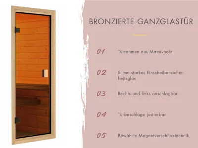Fasssauna Quadro 3 naturbelassen Produktbild #10