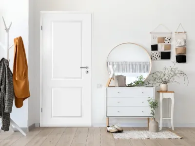 Zimmertür Elegance 02 Weißlack RAL 9010, Rundkante Produktbild #5