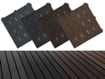 Terrassenfliese aus Gummi-Kunststoff Verbundwerkstoff Hellgrau Produktbild #8