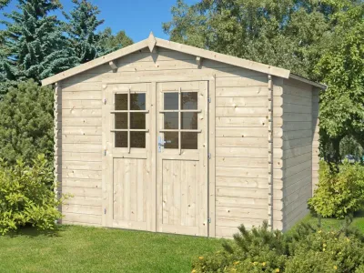 Gartenhaus Blockbohlenhaus CA2874 28 mm naturbelassen Produktbild #3