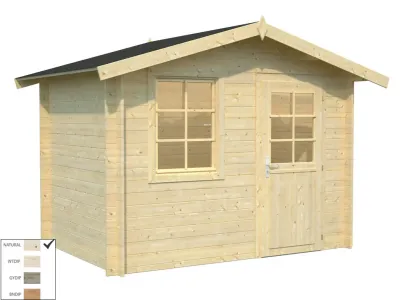 Gartenhaus Blockbohlenhaus Klara 4,7 m² 28 mm naturbelassen Produktbild #2