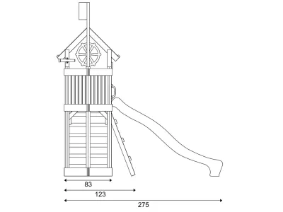 Spielturm Pirat Captain Snappy KDI inkl. Rutsche grau Produktbild #9
