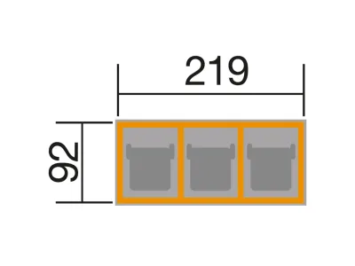 Mülltonnenbox für 3 Tonnen anthrazit imprägniert Produktbild #2