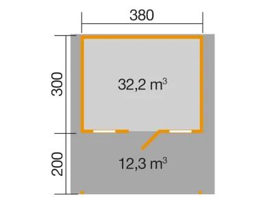 Gartenhaus 110 A Gr. 1 28 mm naturbelassen Produktbild #3