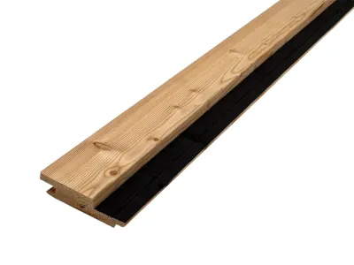 Fassade Rhombusleiste kanadische Lärche mit schwarzer Feder Produktbild #1