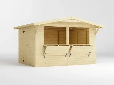 Marktstand - Verkaufsstand Stella 8,2 m² 16 mm naturbelassen inkl. Boden Produktbild #4
