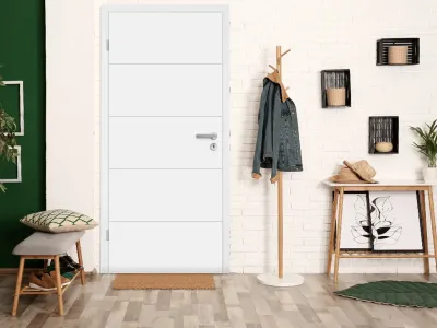 Wohnungseingangstür Mala 05 Weiß RAL 9010, Klimaklasse 3, Schallschutzklasse 1 Produktbild #3