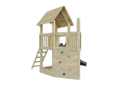 Spielturm Ship Tower KDI inkl. Rutsche grau Produktbild #10