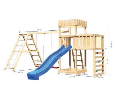 Spielturm Ritterburg Löwenherz SET naturbelassen Produktbild #2