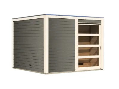 Saunahaus Cuben 38 mm terragrau Produktbild #4