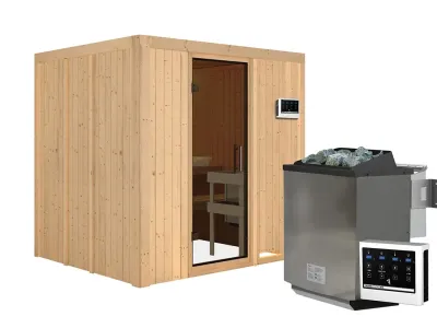 Sauna Systemsauna Sodin, inkl. 9 kW Bio-Ofen mit externer Steuerung Produktbild #5