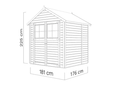 Gartenhaus Osterfeld 2 19 mm natur Produktbild #7
