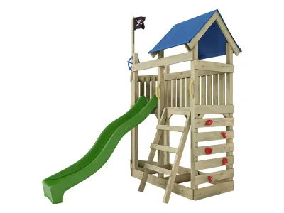Spielturm Pirat Captain Snappy KDI inkl. Rutsche grün Produktbild #5