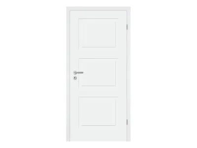 Zimmertür Cala 03 Weißlack RAL 9003, Designkante Produktbild #1