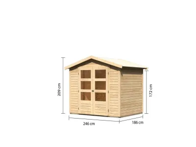 Gartenhaus Amberg 3 19 mm naturbelassen Produktbild #7