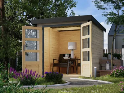 Hybrid-Gartenhaus Jupiter D wassergrau/anthrazit Produktbild #1
