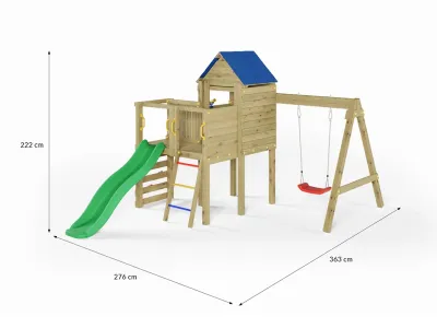 Spielturm Bibalu KDI inkl. Rutsche grün Produktbild #6