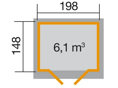 Gerätehaus 325 Gr. 1 19 mm naturbelassen Produktbild #2