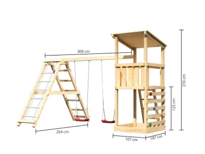 Spielturm Anna naturbelassen mit Varianten Produktbild #2