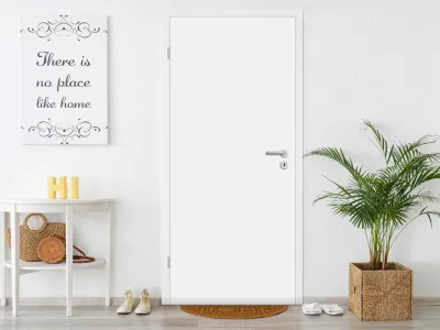 Wohnungseingangstür Weißlack RAL 9010, Vollspankern, Eckkante Produktbild #4