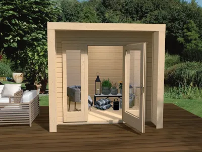 Gartenhaus Designhaus 263 Gr. 1 28 mm naturbelassen Produktbild #1