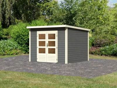 Gartenhaus Wacken 6 28 mm terragrau Produktbild #3
