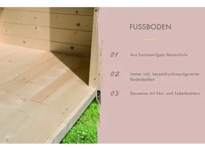 Saunahaus Fasshaus 2 38 mm naturbelassen Produktbild #6