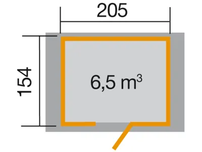 Gerätehaus 223 Gr. 1 21 mm naturbelassen Produktbild #2