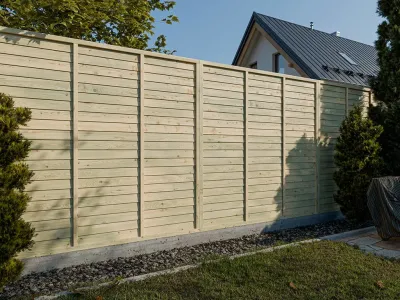 Sichtschutzzaun Lamellenzaun Mia Kiefer KDI grün Produktbild #3