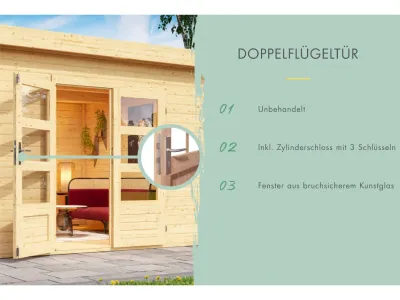 Gartenhaus Olaf 3 naturbelassen Produktbild #11