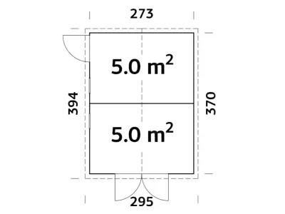 Gerätehaus Dan 10,0 m² 16 mm transparent tauchimprägniert Produktbild #2