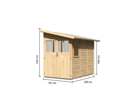 Gerätehaus Anlehnhaus Wandlitz 3 19 mm naturbelassen Produktbild #5