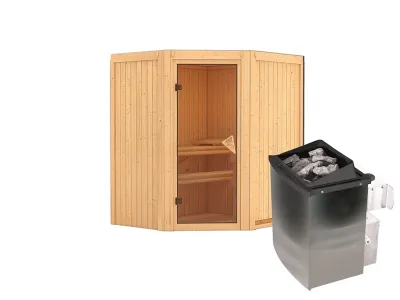 Sauna Systemsauna Taurin, inkl. 9 kW Ofen mit integrierter Steuerung Produktbild #4