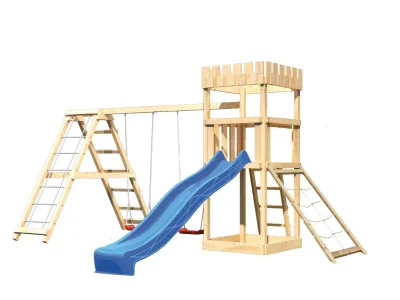Spielturm Ritterburg Löwenherz SET naturbelassen Produktbild #10