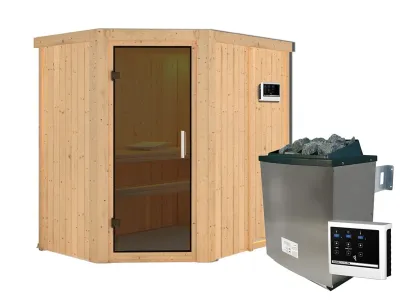 Sauna Systemsauna Carin, inkl. 9 kW Ofen mit externer Steuerung Produktbild #12