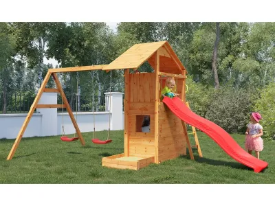 Spielturm Smart 7 teakfarben Produktbild #2