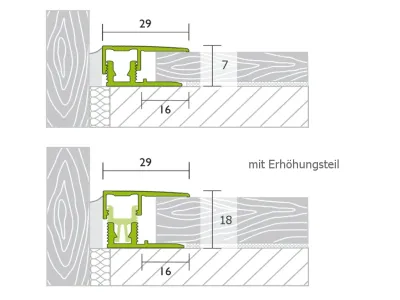 Abschlussprofil PROVARIOclip Universal Dekorfolie Eiche natur Produktbild #2