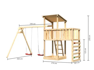 Spielturm Anna naturbelassen mit Varianten Produktbild #9