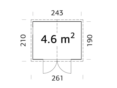 Gerätehaus Dan 4,6 m² 16 mm naturbelassen Produktbild #2