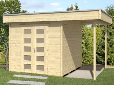 Gartenhaus Venlo 2 28 mm naturbelassen Produktbild #1
