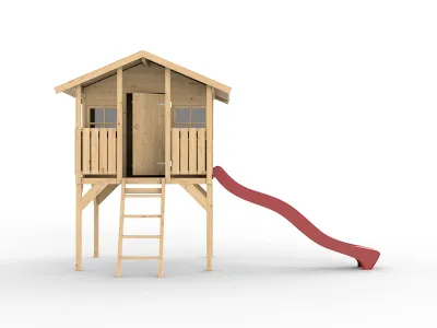 Stelzenhaus Toby inkl. Rutsche rot Produktbild #3