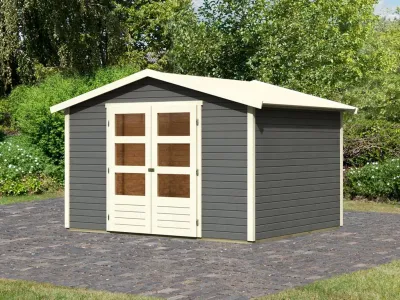 Gartenhaus Carlton 4 19 mm terragrau Produktbild #2
