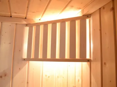 Sauna Massivholzsauna SPARSET 2 Turku 1 GT inkl. 7,5 kW Bio-Ofen mit ext. Steuerung & Anschlusskabel Produktbild #6