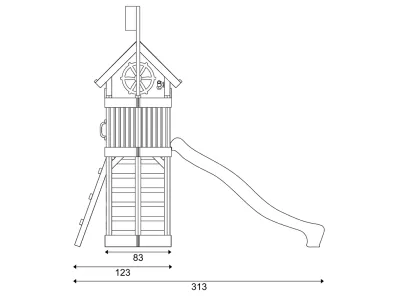 Spielturm Pirat Captain Jolly KDI inkl. Rutsche gelb Produktbild #9